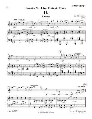 Sonata No.1 - McIntyre - Flute/Piano - Sheet Music