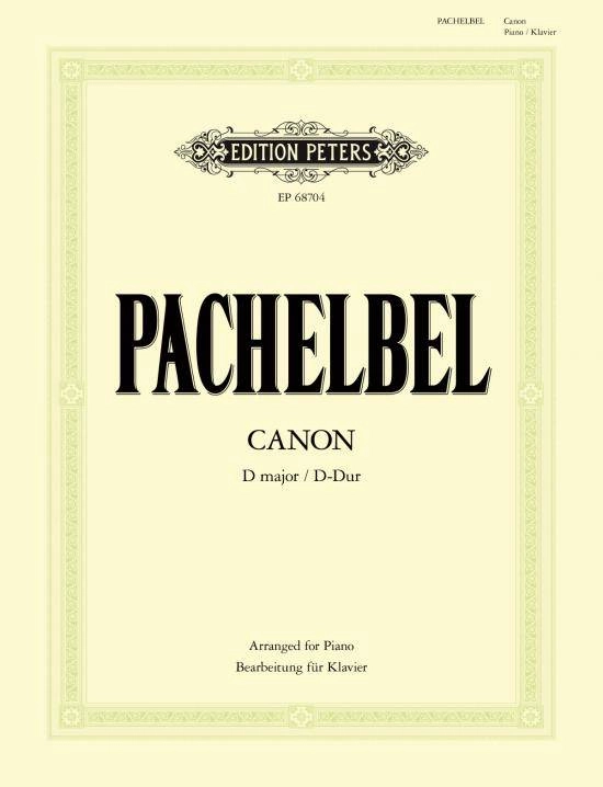 Canon in D - Pachelbel/Cohen - Piano - Book