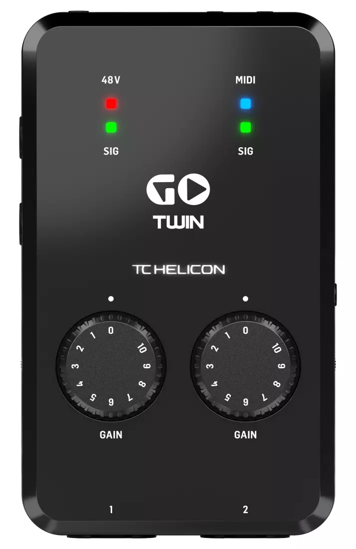 GO TWIN High-Definition 2-Channel Audio/MIDI Interface for Mobile Devices