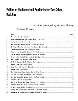 Fiddles on the Bandstand, Book One - Harvey - Cello Duets - Book
