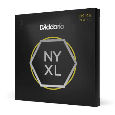 DAddario - NYXL0946 Super Light Strings 9-46, 3-Pack