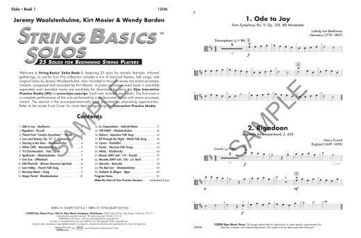 String Basics Solos, Book 1 - Mosier / Barden / Woolstenhulme - Viola - Book/Audio Online