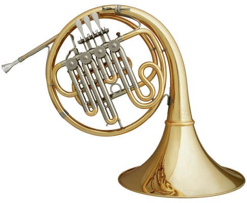 Professional Bb French Horn with A-Stop, Gold-Brass Body and Detachable Bell