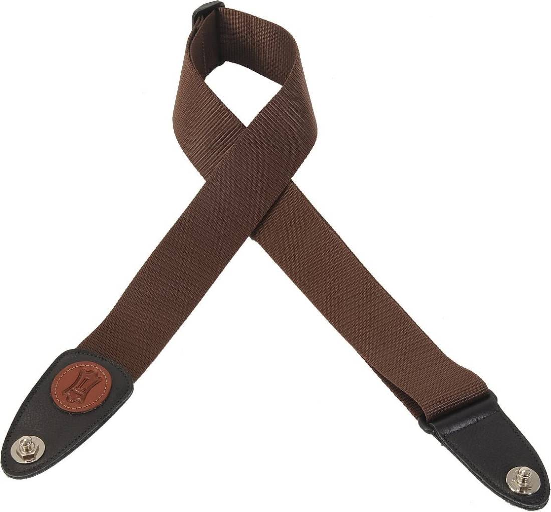 2-inch Polyester Strap with Schaller Strap Locks - Brown