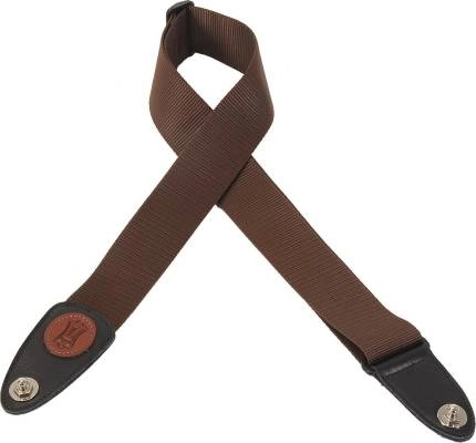 Levys - 2-inch Polyester Strap with Schaller Strap Locks - Brown