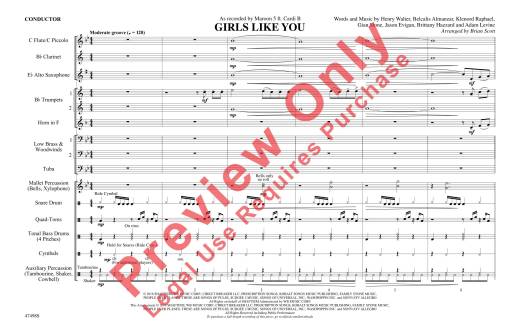 Girls Like You - Maroon 5/Scott - Marching Band - Gr. 3