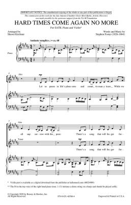 Hard Times Come Again No More - Foster/Kirchner - SATB