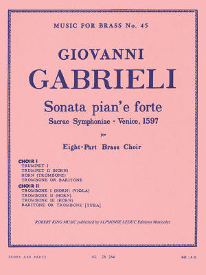 Sonata Pian\'e Forte (Sacrae Symphoniae--Venice, 1597) - Gabrieli - Eight-Part Brass Choir - Score/Parts