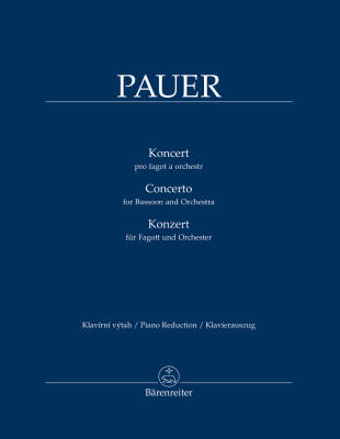 Concerto for Bassoon and Orchestra - Pauer/Sindelar - Bassoon/Piano Reduction - Book