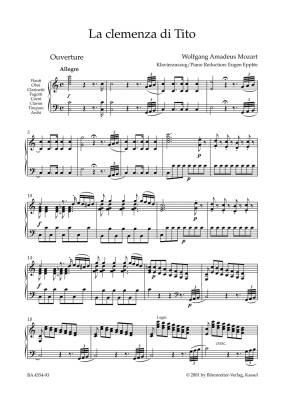 La clemenza di Tito K. 621 - Mozart/Giegling - Vocal Score - Hardcover