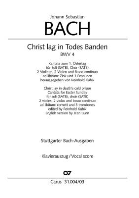 Christ lag in Todesbanden, BWV 4 - Bach - Vocal Score - Book