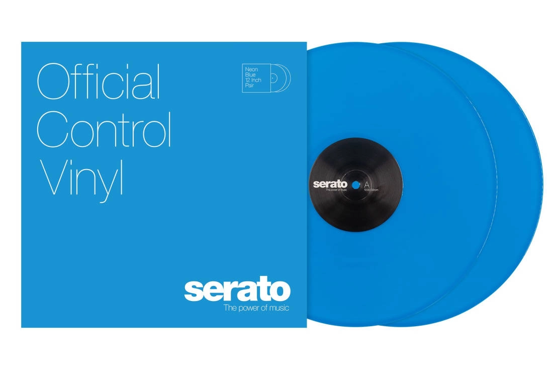 Neon Series 12\'\' Control Vinyl (Pair) - Neon Blue