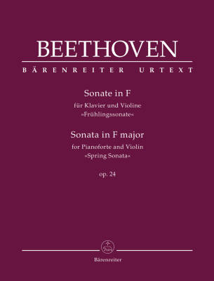 Baerenreiter Verlag - Sonata for Pianoforte and Violin in F major op. 24 Spring Sonata - Beethoven/Brown - Violin/Piano - Book