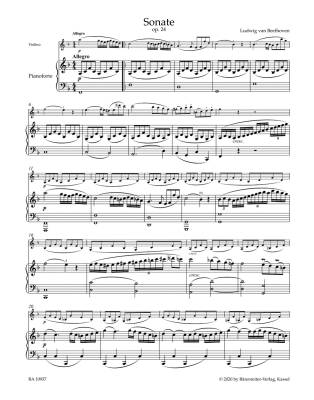 Sonata for Pianoforte and Violin in F major op. 24 \'\'Spring Sonata\'\' - Beethoven/Brown - Violin/Piano - Book