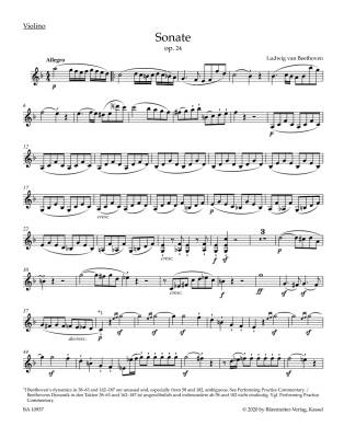 Sonata for Pianoforte and Violin in F major op. 24 \'\'Spring Sonata\'\' - Beethoven/Brown - Violin/Piano - Book