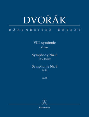 Symphony no. 8 in G major op. 88 - Dvorak/Del Mar - Study Score - Book