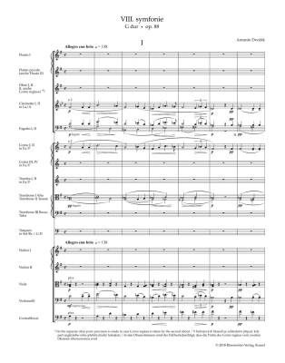 Symphony no. 8 in G major op. 88 - Dvorak/Del Mar - Study Score - Book