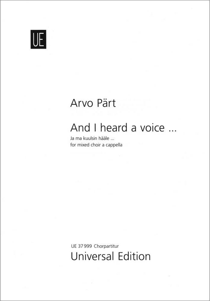 And I heard a voice... - Paert - SATB