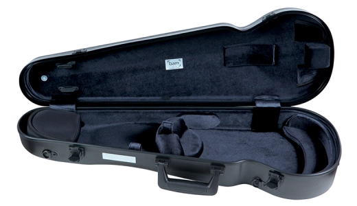 Supreme L\'opera Hightech Polycarbonate Contoured Violin Case - Black/Black