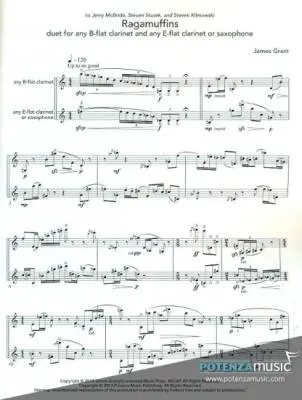 Ragamuffins - Grant - Bb Clarinet/Eb Clarinet or Saxophone - Book