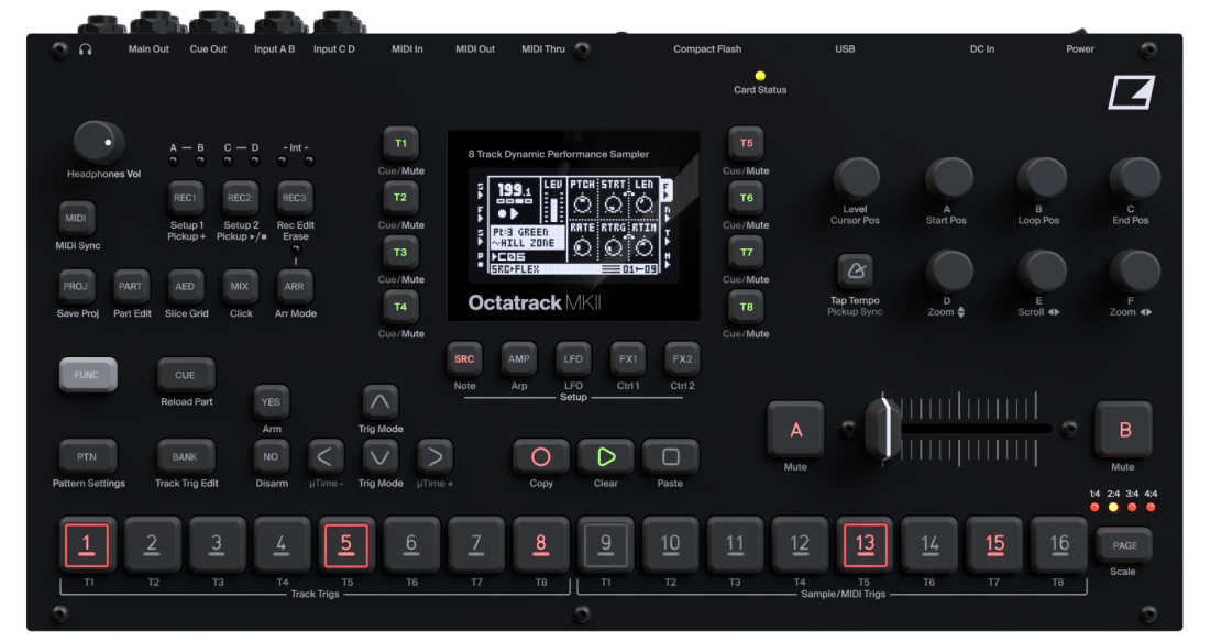 Octatrack MkII 8-Track Stereo Sampler and Sequencer - Black Octatrack MkII 8-Track Stereo Sampler and Sequencer - Black