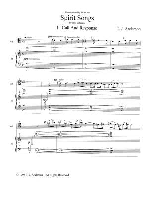 Spirit Songs - Anderson - Cello/Piano - Book
