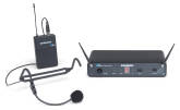 Samson - Concert 88 Headset 16-Channel True Diversity UHF Wireless System with HS5 Headset Microphone - K-Band