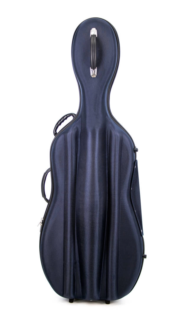 Lightweight Cello Case with Wheels (Blue) - 1/2