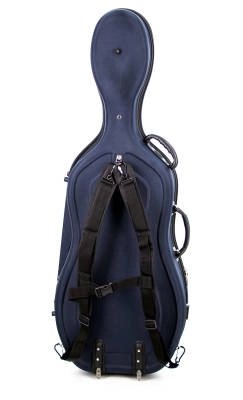 Lightweight Cello Case with Wheels (Blue) - 3/4