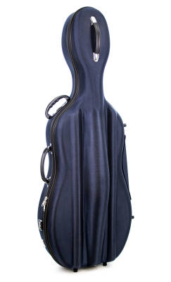 Lightweight Cello Case with Wheels (Blue) - 3/4