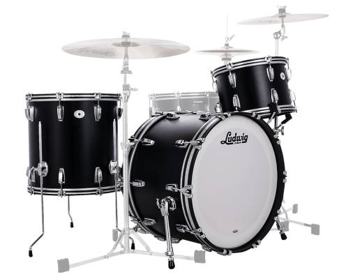 Ludwig Drums - Legacy Mahogany 3-Piece Shell Pack (22,13,16) - Black Cat