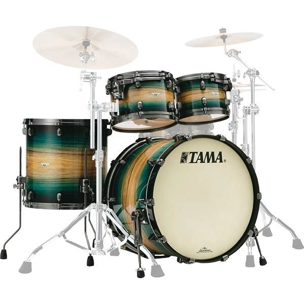 Starclassic Maple Exotic 4-Piece Shell Pack (22,10,12,16) - Emerald Pacific Walnut Burst