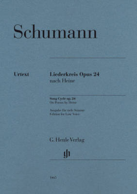 G. Henle Verlag - Liederkreis (Song Cycle), Op. 24 - Schumann/Ozawa - Voix grave/Piano - Livre
