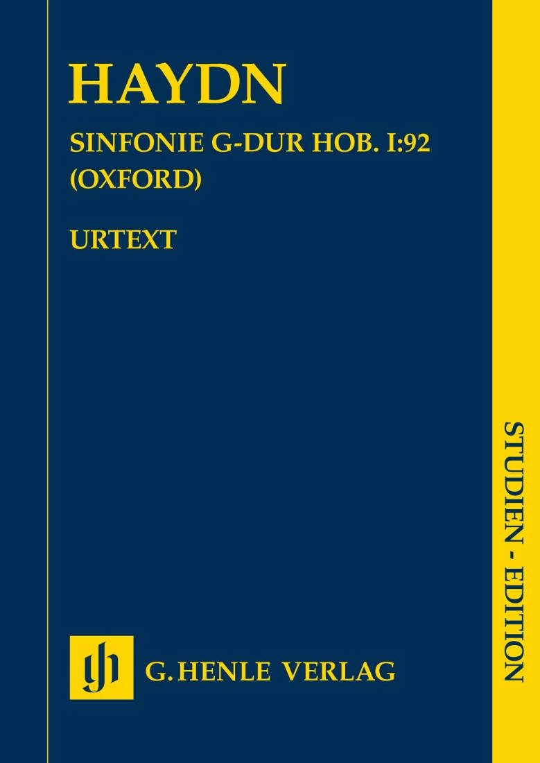 Symphony G major Hob. I:92 (Oxford) - Haydn/Friesenhagen - Study Score - Book