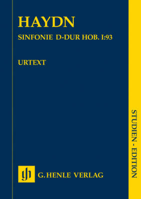 Symphony D major Hob. I:93 (London Symphony) - Haydn/Zahn/Gruber - Study Score - Book