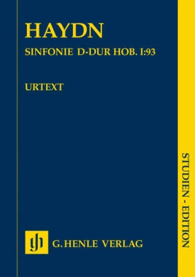 G. Henle Verlag - Symphony D major Hob. I:93 (London Symphony) - Haydn/Zahn/Gruber - Study Score - Book