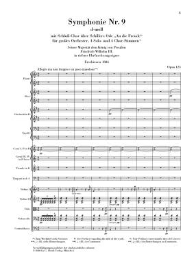 Symphony no. 9 d minor op. 125 - Beethoven/Kraus - Study Score - Book