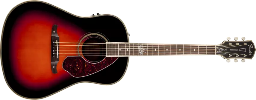 Ron Emory \'Loyalty\' Parlor/Electric Guitar - Rosewood Fretboard - Vintage Sunburst