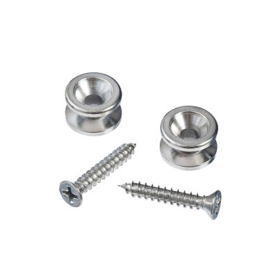 Planet Waves - Solid Brass Strap Pins - Chrome (Set of 2)