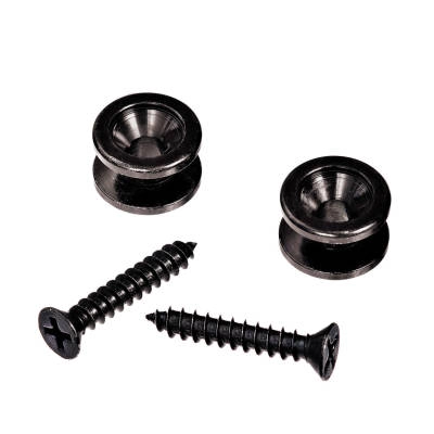 DAddario - Solid Brass Strap Pins - Black (Set of 2)