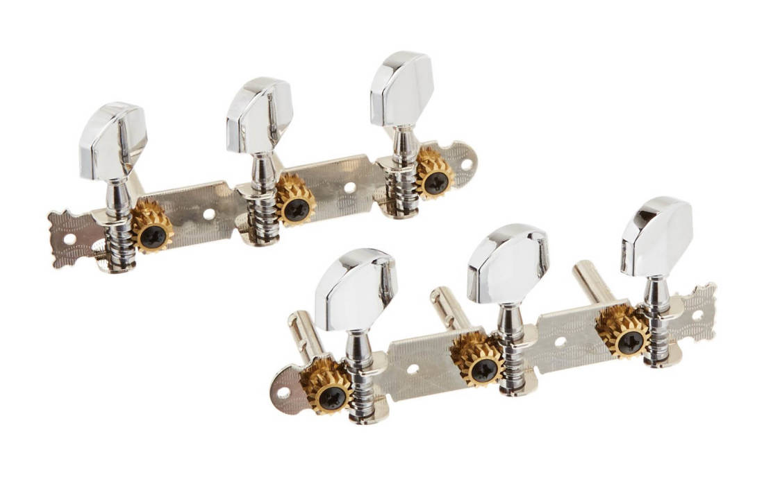 3+3 Plate Mount Tuning Machines - Chrome