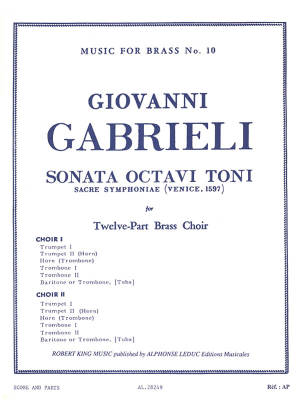 Sonata Octavi Toni - Gabrieli - Brass Choir (12 pt) - Score/Parts