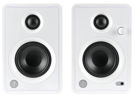 CR3-XBT 3\'\' Multimedia Monitors with Bluetooth (Pair) - Limited Edition White