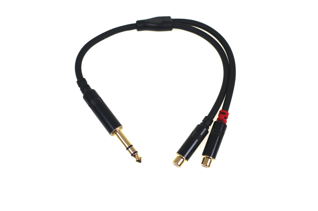 Link Audio Premium 1/4-Inch TRS-M to 2x RCA Female Y-Cable