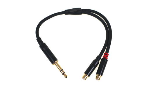 Yorkville Sound - Link Audio Premium 1/4-Inch TRS-M to 2x RCA Female Y-Cable