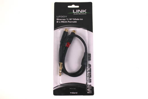 Link Audio Premium 1/4-Inch TRS-M to 2x RCA Female Y-Cable