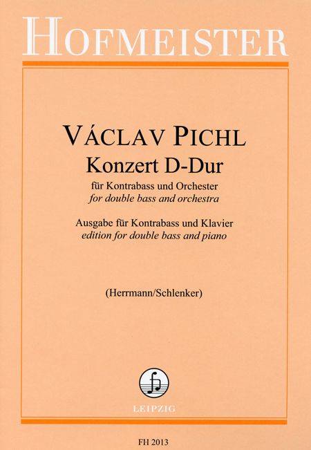 Concerto in D major - Pichl/Herrmann - Double Bass/Piano - Book