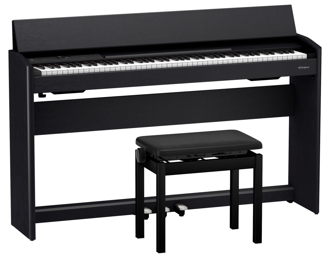 F701 Digital Piano with Stand and Bench - Charcoal Black