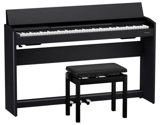 Roland - F701 Digital Piano with Stand and Bench - Charcoal Black
