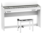 Roland - F701 Digital Piano with Stand and Bench - White